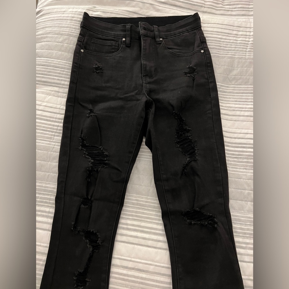 Grace & Lace Black Ripped Skinny Jeans